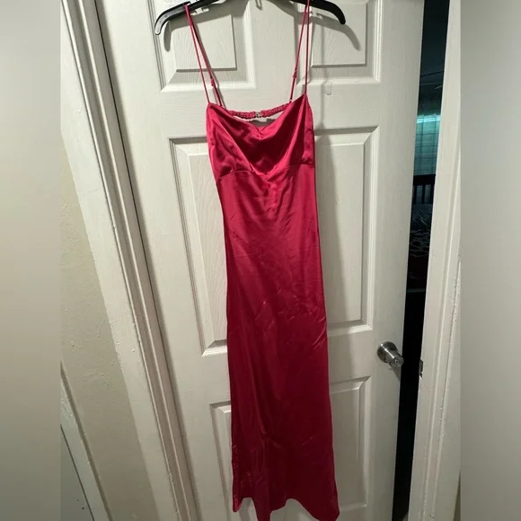 pink dress plus size Final Sale Plus Size One Shoulder Mesh Dress in Pink